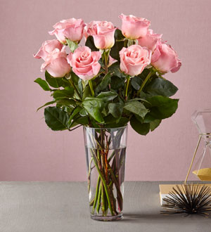 Long Stem Pink Rose Bouquet