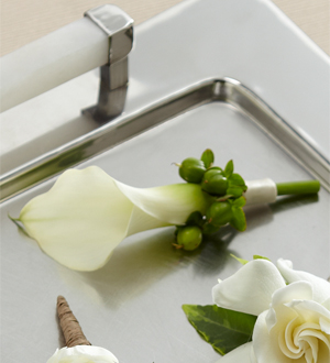 The FTD White Calla Boutonniere